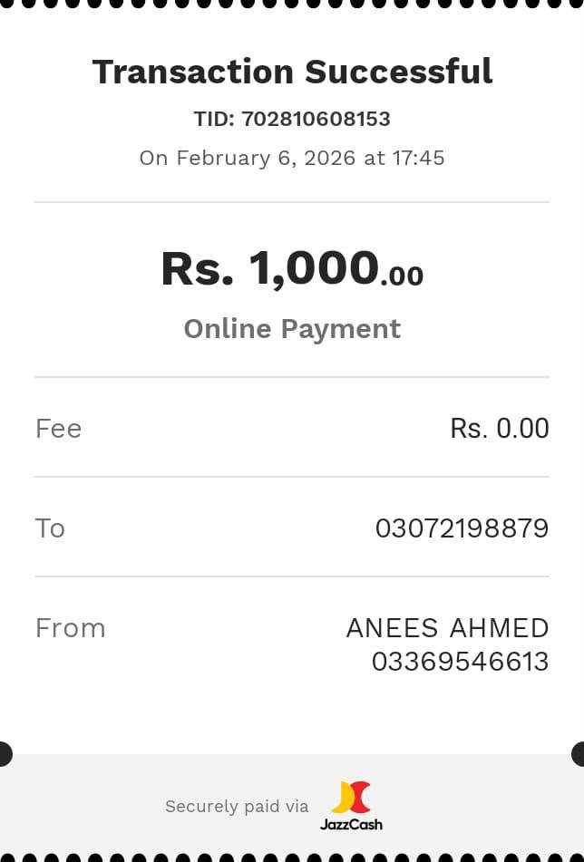 Payout proof